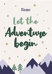Tap to view Let The Adventure Begin Personalised, Leaving Card