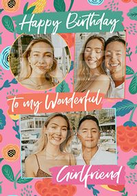 Tap to view Fridaloca Wonderful Girlfriend Photo Birthday Card