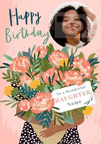 Tap to view Blooms Photo Daughter Birthday Card