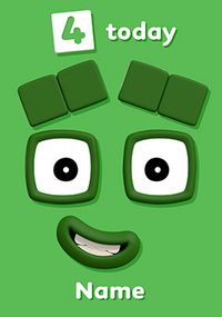 Tap to view Numberblocks 4 Today Birthday Card