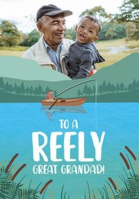 Tap to view Reely Great Grandad Grandparents' Day Photo Card