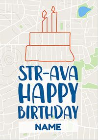 Str-ava Birthday Spoof Personalised Card