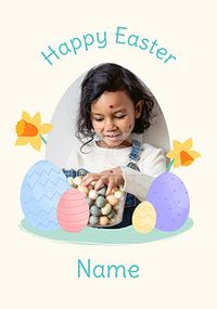 5 Eggs Photo Easter Card