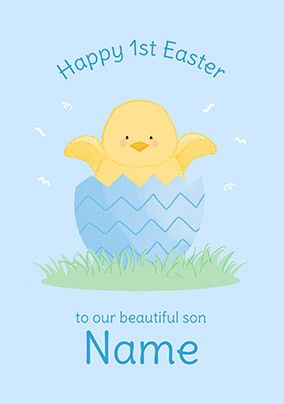 Chick 1ST Personalised Easter Card
