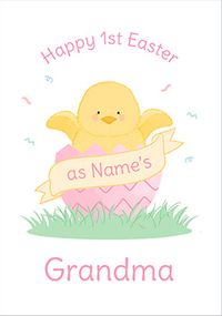 Pink Grandma Easter  Personalised Card