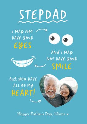 Stepdad You Have My Heart Photo Father's Day Card
