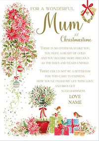 Mum at Christmastime Personalised Card
