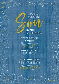 Tap to view Wonderful Son Personalised Christmas Card