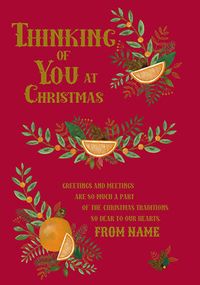 Thinking of You at Personalised Christmas Card