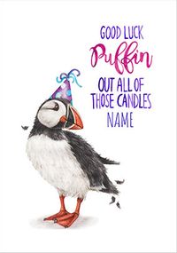Puffin Out Candles Birthday Card