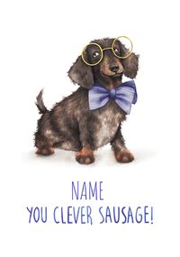 Tap to view Clever Sausage Puppy Graduation Card