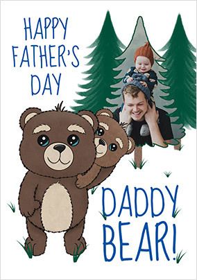 Personalised Daddy Bear Father's Day Card