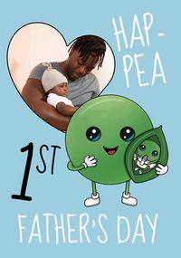 Tap to view Hap-pea 1st Father's Day Photo Card