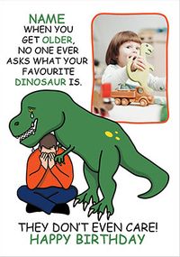 Favourite Dinosaur Photo Birthday Card