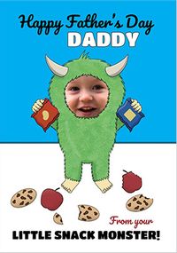 Snack Monster Father's Day Personalised Card