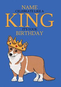 Tap to view Personalised Celebrate like a King Birthday Card
