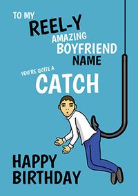 Boyfriend Catch Birthday Card