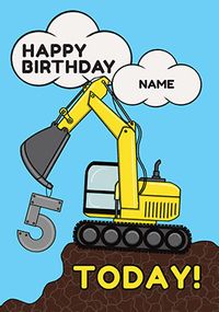 Tap to view Digger 5 Today Birthday Card