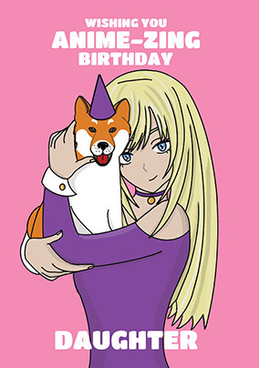 Daughter Anime-zing Birthday Card