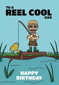 Reel Cool Dad Photo Birthday Card