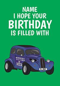 Titties & Beer Personalised Birthday Card