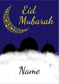 Tap to view Clouds, Eid Mubarak Personalised Card