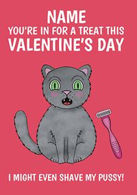 Might Even Shave Personalised Valentine's Card