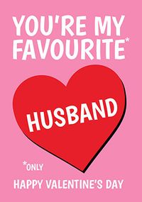 Favourite Husband Personalised Valentine's Card