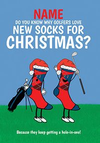 New Socks Christmas Card
