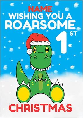 Roarsome 1st Christmas Card