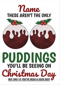 Aren't The only Puddings Christmas Card