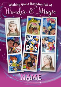 Tap to view Disney Photo Booth Multi Photo Birthday Card