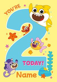 Tap to view Baby Shark 2 Today Birthday Card