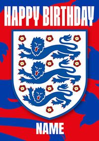 Tap to view 3 Lions Personalised Football Birthday Card