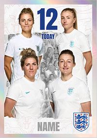 Tap to view England Lionesses - 12 Today Personalised Birthday Card