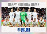Tap to view England Lionesses - Team Personalised Birthday Card