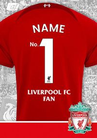 No 1 Liverpool  Football Personalised Birthday Card
