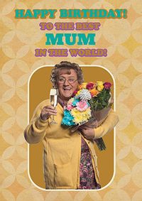Mrs Brown - Best Mum Personalised Birthday Card