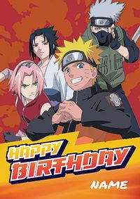 Naruto - Happy Birthday Personalised Card