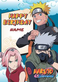 Naruto - Personalised Birthday Card