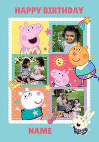 Tap to view Peppa Pig Multi Photo Birthday Card