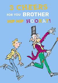 Tap to view Roald Dahl - 3 Cheers Brother Personalised Birthday Card