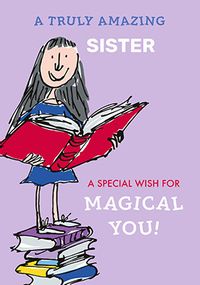 Matilda - Amazing Sister Personalised Birthday Card