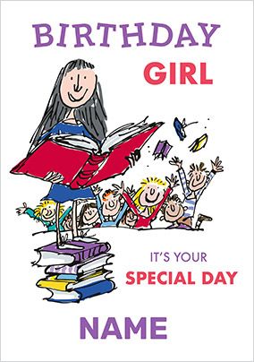 Matilda - Birthday Girl Personalised Card