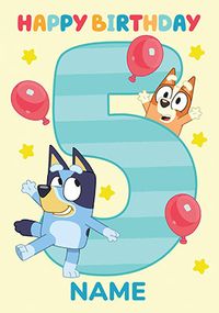 Tap to view Bluey Personalised 5th Birthday Card