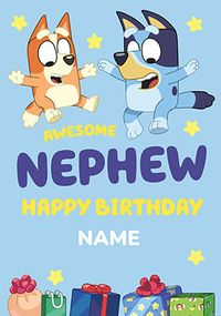 Bluey Personalised Nephew Birthday Card