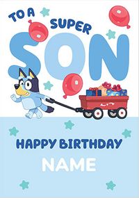 Bluey Super Son Personalised Birthday Card