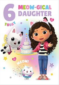 Daughter 6 Today Personalised Birthday Card