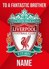 Tap to view Liverpool Fantastic Brother Birthday Card