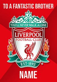 Liverpool Fantastic Brother Birthday Card